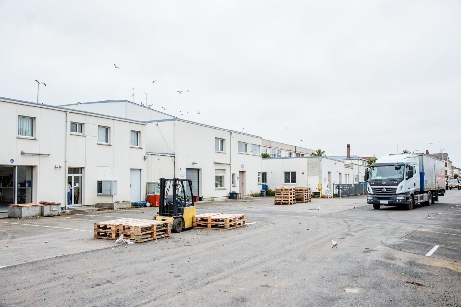 A Bournemouth industrial estate with palletised stock