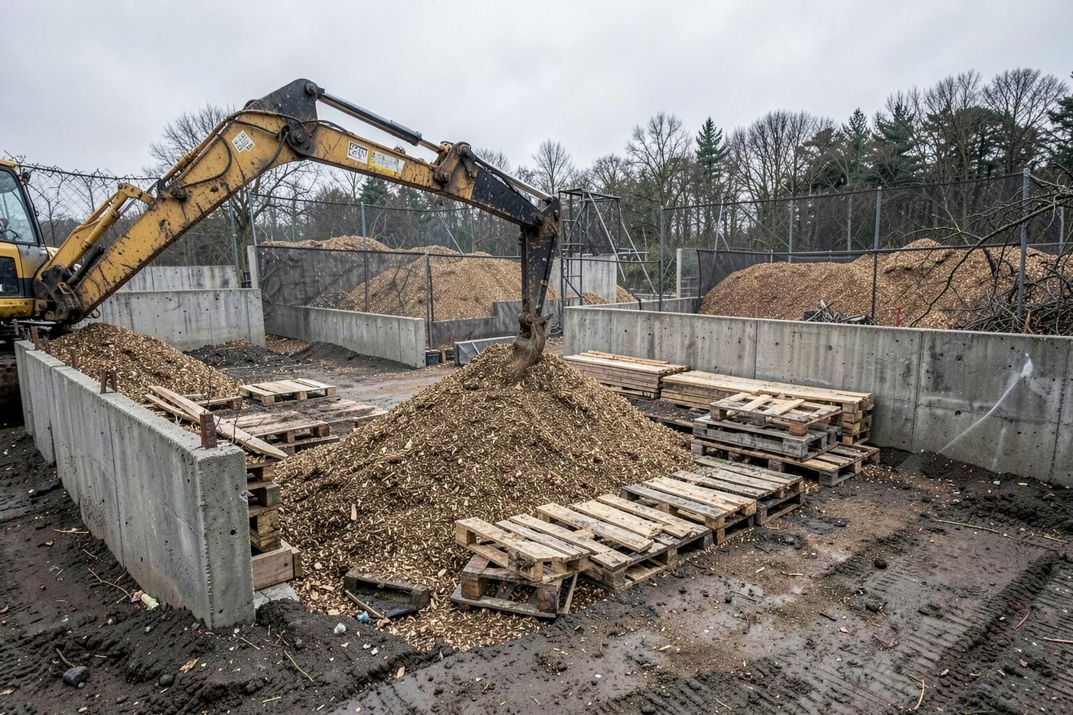 Damaged pallets separated for recycling rather than landfill